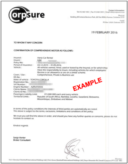 required vehicle documents uber