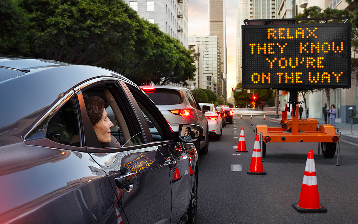 Relax. They know you're on the way. Safety rides.
Relax. They know you're on the way. Safety rides.