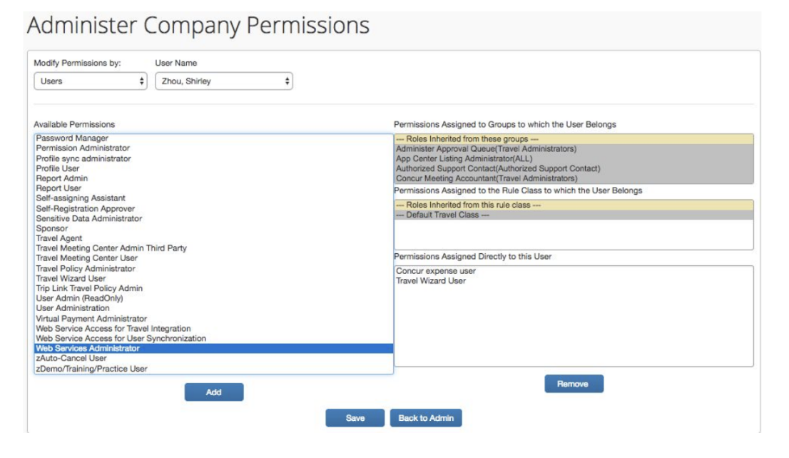 Uber for Business Concur Settings